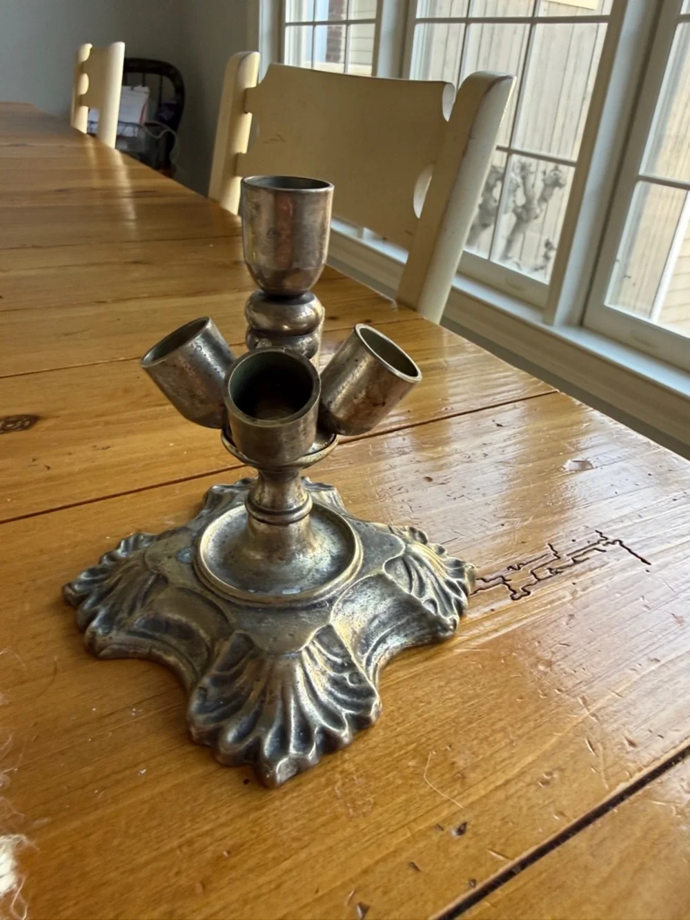 Fancy Lipstick Silver Plate Decorative Holder for Dresser/Bathroom Vanity VTG.